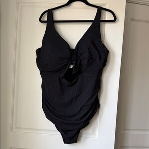 Elegant Black One-Piece Swimsuit
